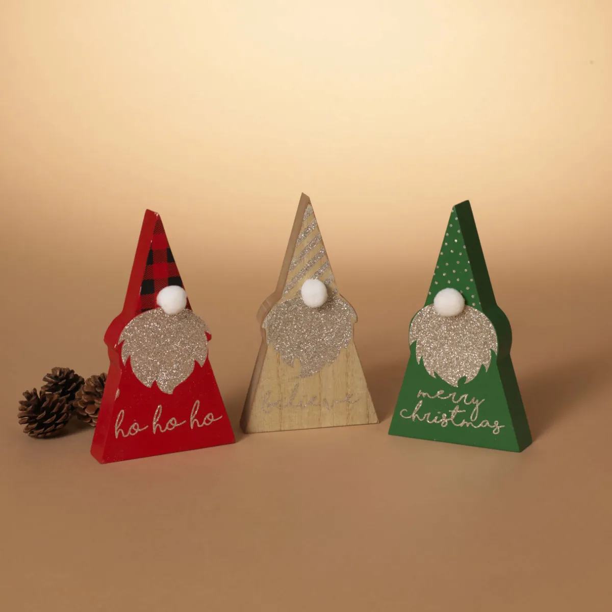 Decorator's Warehouse Christmas Accents^6.5" Wood Holiday Gnome