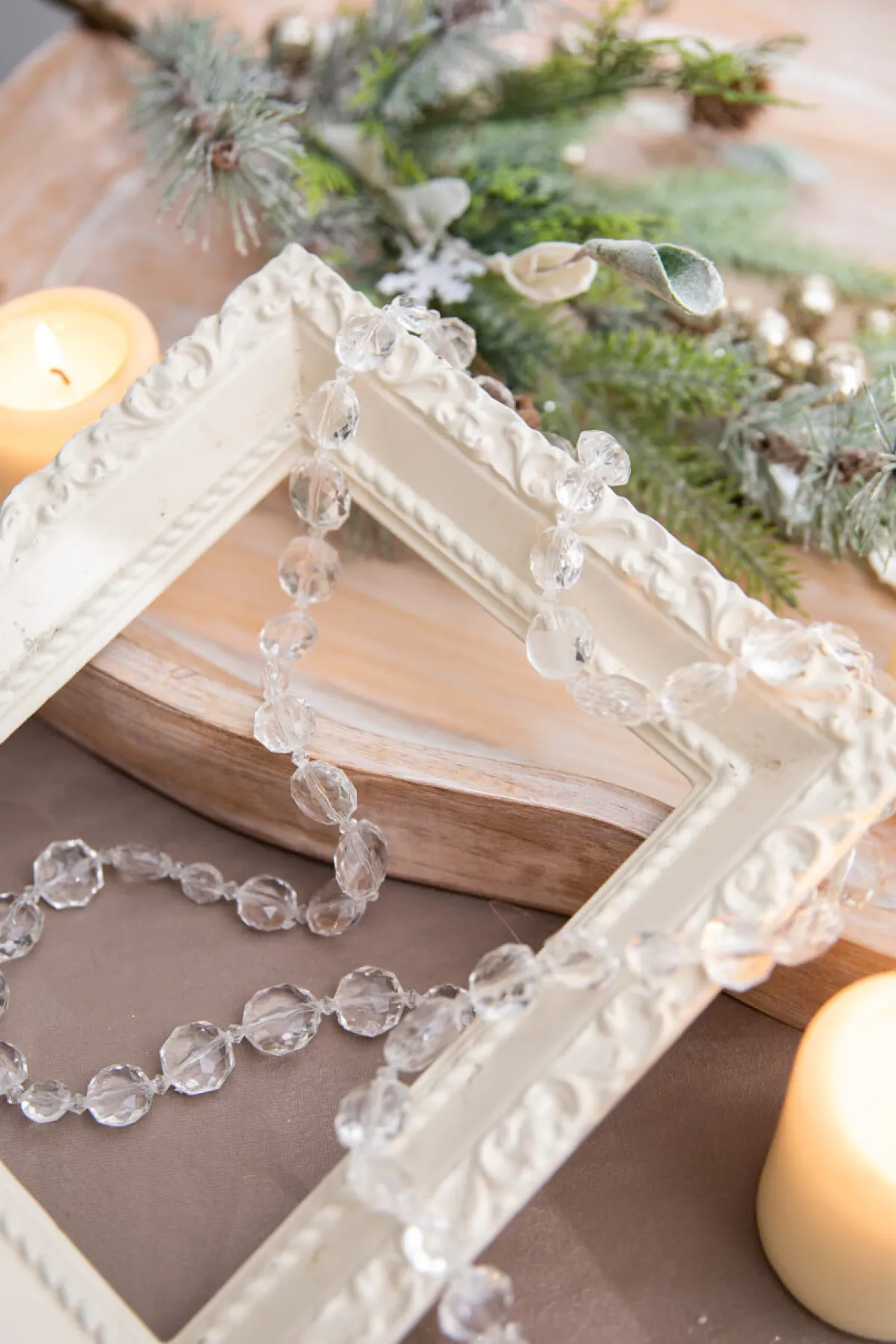 Decorator's Warehouse Christmas Accents^48” Acrylic Crystal Clear Bead Garland