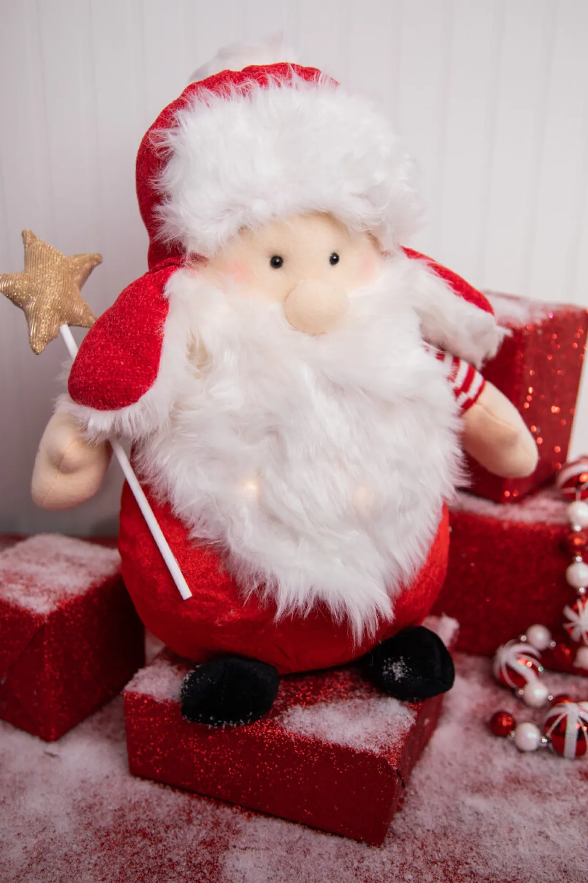 Decorator's Warehouse Christmas Accents^18” Battery Operated Light Up Santa Figure