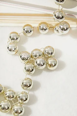 Decorator's Warehouse Christmas Accents^8.8' Bead Garland - Silver