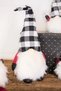 Decorator's Warehouse Christmas Accents^9” Buffalo Check Gnome