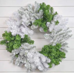 Decorator's Warehouse Christmas Wreaths^30” Caprico Green & White Wreath