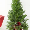 Decorator's Warehouse Christmas Accents^24” Cedar Tree In Plaid Sack