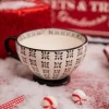 Decorator's Warehouse Christmas Accents^3” Ceramic Norden Pattern Cappuccino Mug