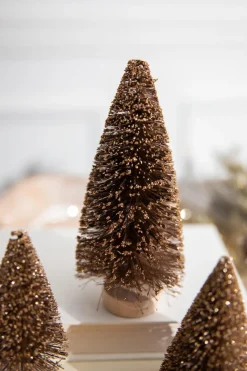 Decorator's Warehouse Christmas Accents^6” Champagne Bottle Brush Tree