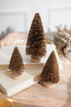 Decorator's Warehouse Christmas Accents^6” Champagne Bottle Brush Tree