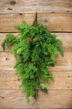 Decorator's Warehouse Christmas Teardrops^32” Christmas Cedar/Hemlock Swag