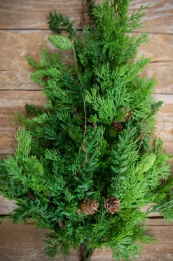 Decorator's Warehouse Christmas Teardrops^32” Christmas Cedar/Hemlock Swag