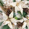 Decorator's Warehouse Christmas Wreaths^18” Christmas Poinsettia & Pine Wreath