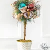 Decorator's Warehouse Christmas Accents^22" Christmas Topiary With Ball Ornaments - Small