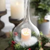 Decorator's Warehouse Christmas Accents^10” Clear Ivory Candle Lamp Ornament