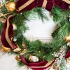 Decorator's Warehouse Christmas Wreaths^30” Cordless Prelit Crimson & Gold Holiday Wreath