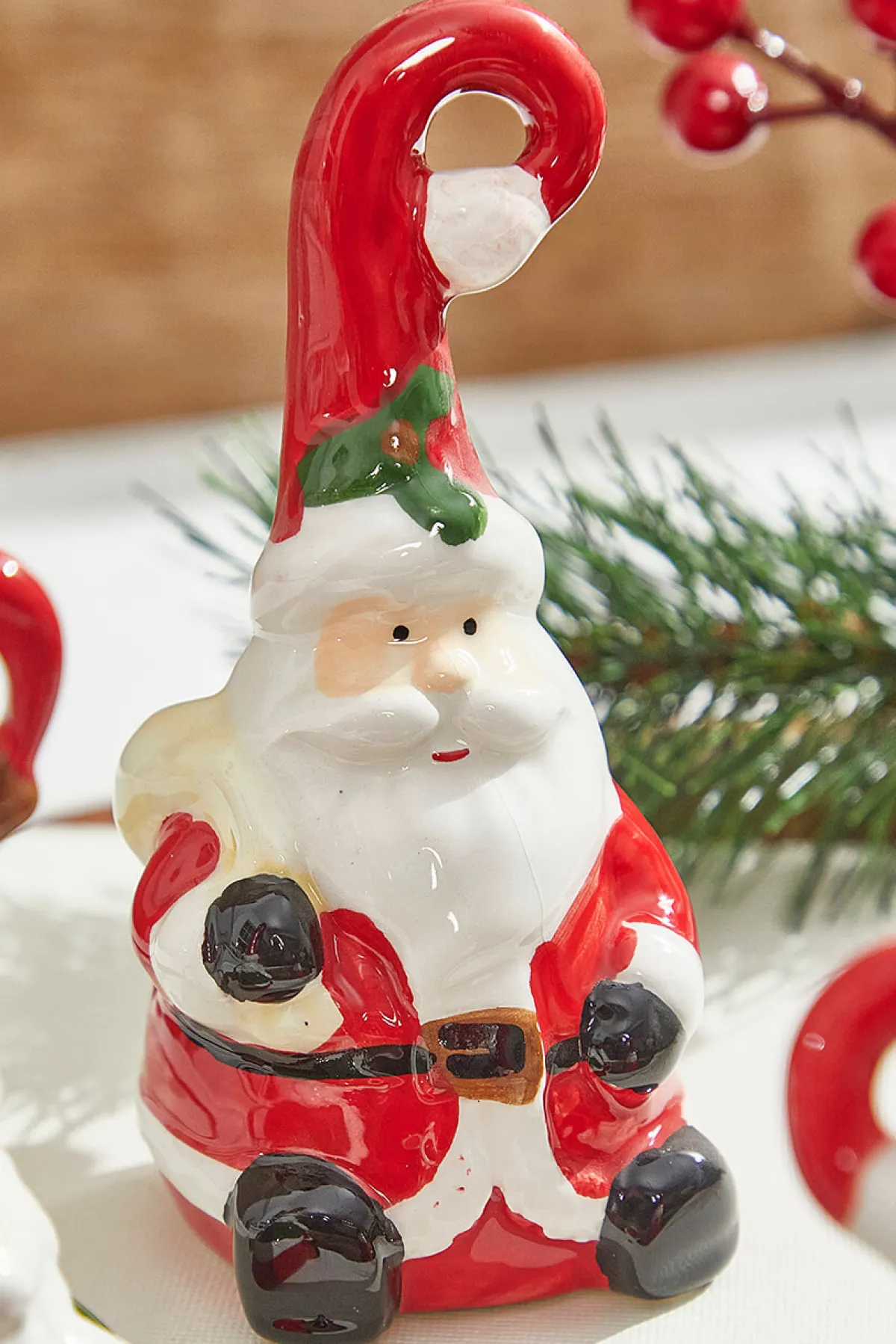 Decorator's Warehouse Christmas Accents^4" Dolomite Santa Bells
