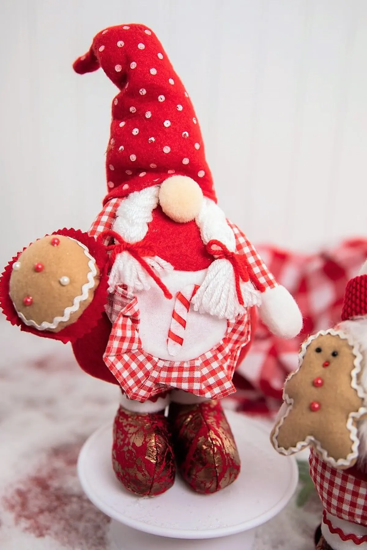 Decorator's Warehouse Christmas Accents^13" Fabric Holiday Chef Gnome