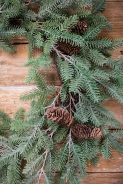 Decorator's Warehouse Christmas Wreaths|Natural Greenery^24” Fir Pine Wreath With Cones