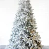 Decorator's Warehouse Christmas Trees|Christmas Trees^9' Flocked Aleutian Artificial Christmas Tree With 950 Color-Changing Lights