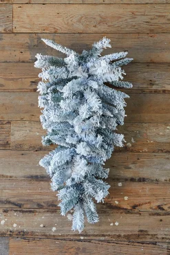 Decorator's Warehouse Wreaths|Christmas Teardrops^30" Flocked Balsam Teardrop