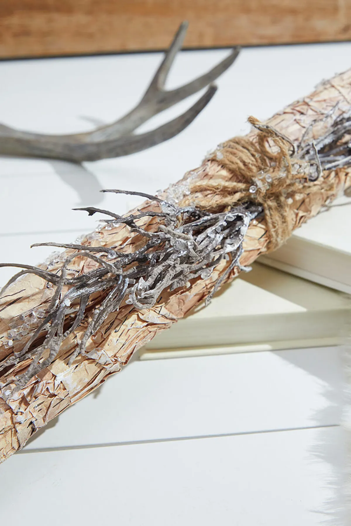Decorator's Warehouse Christmas Accents^19” Frosted Log/Twig Bundle
