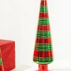 Decorator's Warehouse Christmas Accents^15" Glass With Glitter Stripe Tree