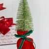 Decorator's Warehouse Christmas Accents^10” Glitter Tree In Felt Gift Sack