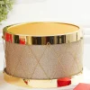 Decorator's Warehouse Christmas Accents^11" Gold Glitter Drum