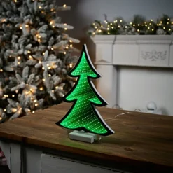 Decorator's Warehouse Infinity Lights|Indoor Lighting^11.75" Green Christmas Tree Infinity Light