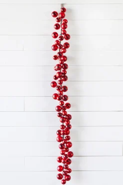 Decorator's Warehouse Christmas Garlands^5’ Holiday Red Jingle Bells Garland