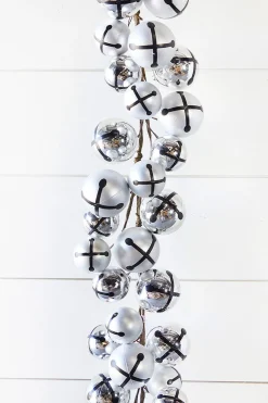 Decorator's Warehouse Christmas Garlands^5’ Holiday Silver Jingle Bells Garland