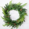 Decorator's Warehouse Christmas Wreaths|Natural Greenery^24” Just Cut Woodland Pines Real Touch Wreath