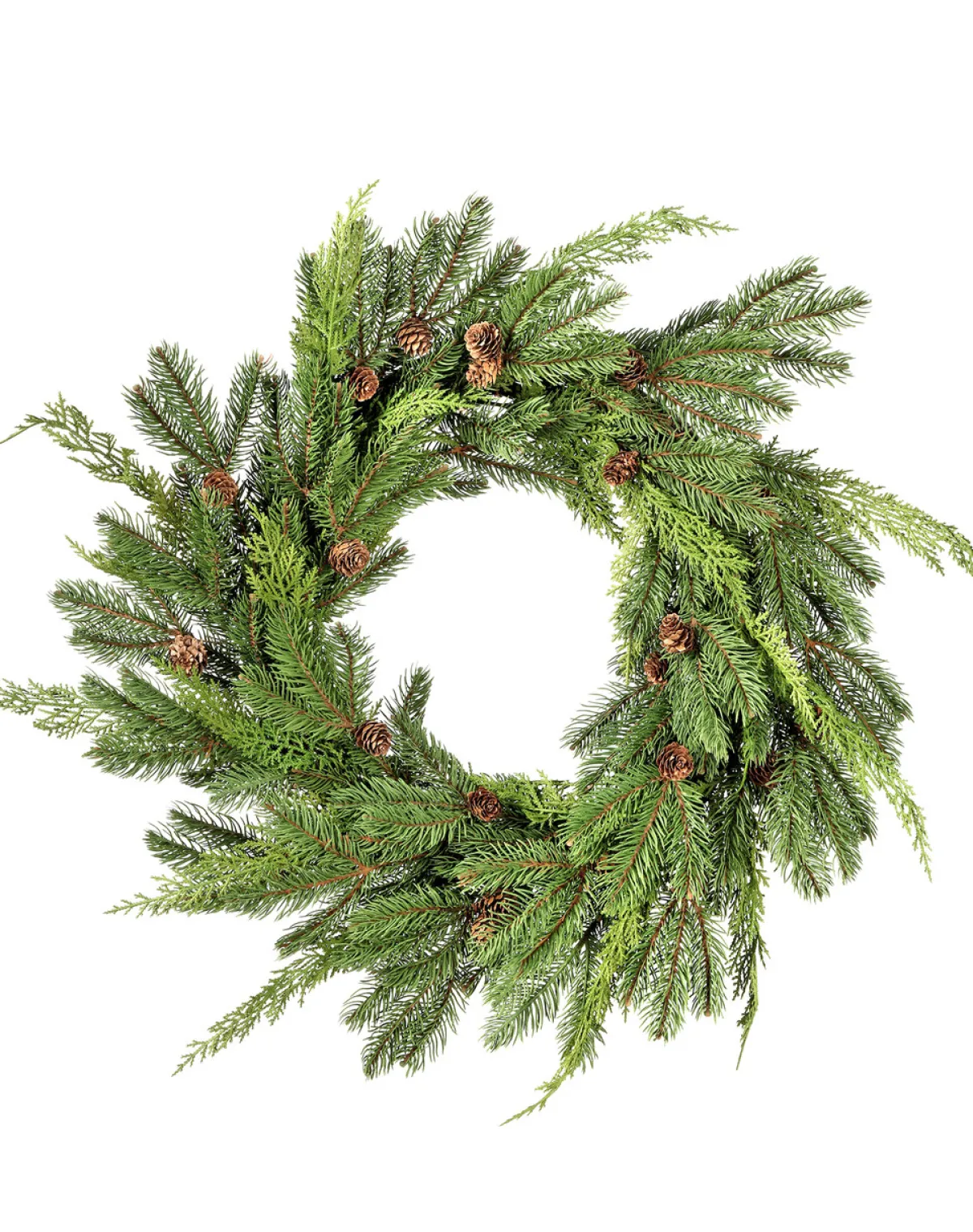 Decorator's Warehouse Christmas Wreaths|Natural Greenery^24” Just Cut Woodland Pines Real Touch Wreath