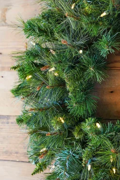 Decorator's Warehouse Wreaths|Christmas Wreaths^30" LED Belgium Wreath (Warm White)