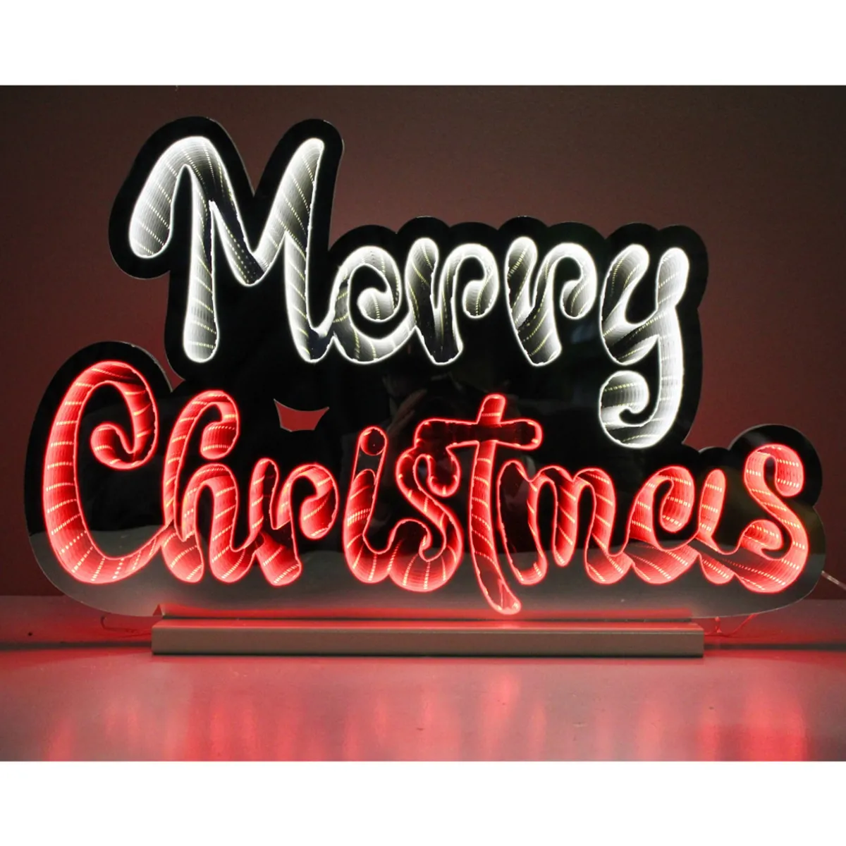 Decorator's Warehouse Infinity Lights|Indoor Lighting^23.5" LED Infinity Light Merry Christmas