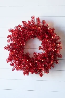 Decorator's Warehouse Christmas Wreaths^20” Lighted Red Wreath