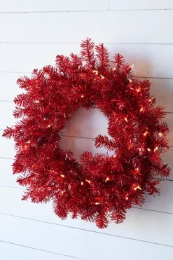 Decorator's Warehouse Christmas Wreaths^20” Lighted Red Wreath