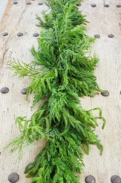 Decorator's Warehouse Christmas Teardrops|Natural Greenery^72” Luxury Cyprus Norfolk Swag