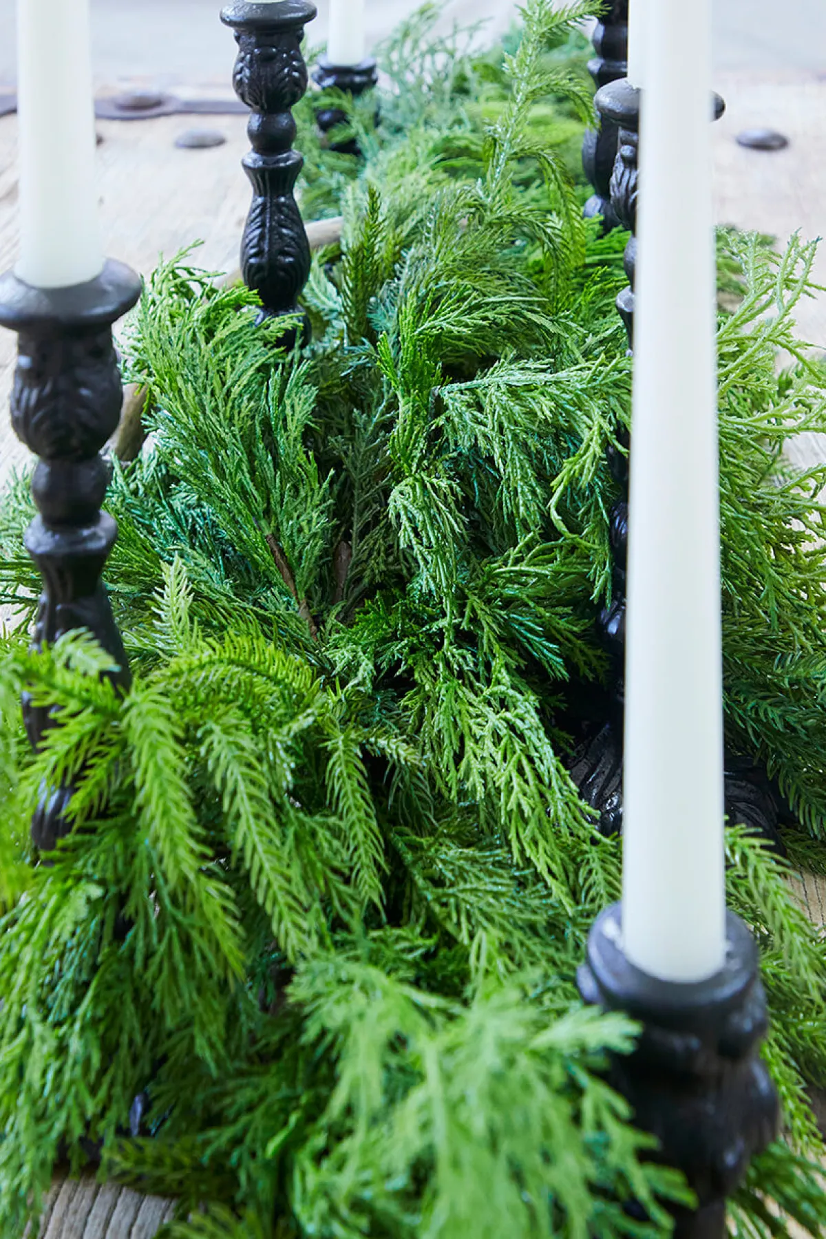 Decorator's Warehouse Christmas Teardrops|Natural Greenery^72” Luxury Cyprus Norfolk Swag