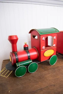 Decorator's Warehouse Christmas Accents^53” Metal Holiday Santa Express Train - Set Of 3