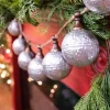 Decorator's Warehouse Christmas Garlands^42” Metal Silver Rustic Ornament Garland