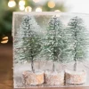 Decorator's Warehouse Christmas Accents^5" Mini Green Bottlebrush Trees - Set Of 3