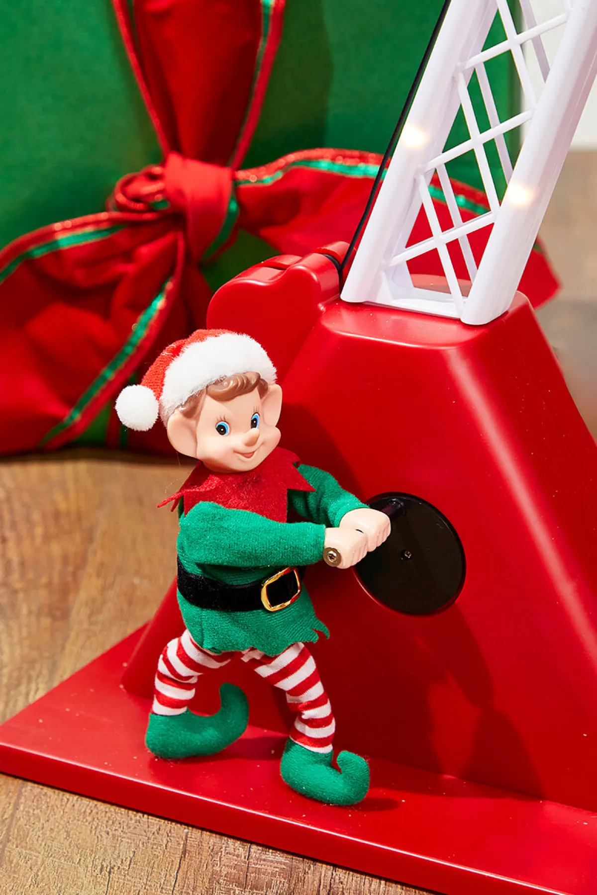 Decorator's Warehouse Christmas Accents^43" Mr. Christmas Animated Santa's Crane