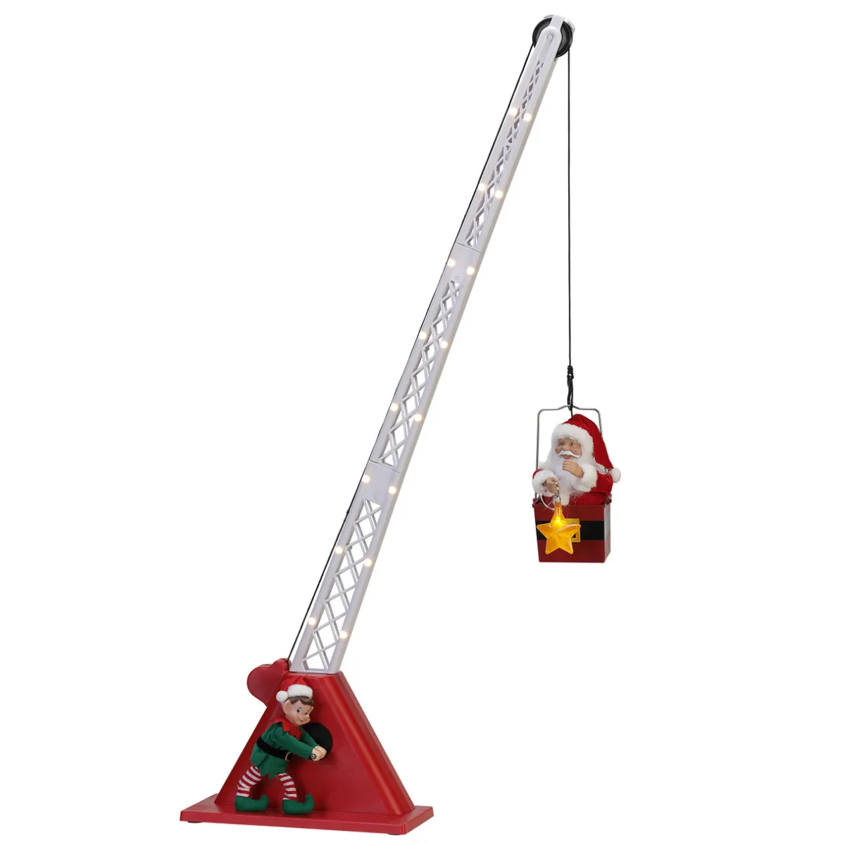 Decorator's Warehouse Christmas Accents^43" Mr. Christmas Animated Santa's Crane