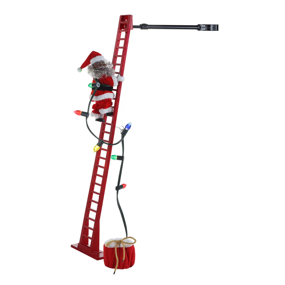 Decorator's Warehouse Christmas Accents^40" Mr. Christmas Super Climbing Santa - African American
