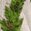 Decorator's Warehouse Christmas Garlands|Natural Greenery^60” Noble Cedar Cone Tablepiece