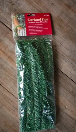Decorator's Warehouse Christmas Garlands|Natural Greenery^14” Noble Pine Garland Ties - 10 Pack
