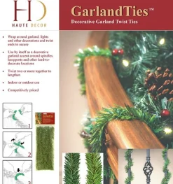Decorator's Warehouse Christmas Garlands|Natural Greenery^14” Noble Pine Garland Ties - 10 Pack