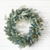 Decorator's Warehouse Christmas Wreaths^22" Park Hill Frosted Blue Spruce LED Wreath