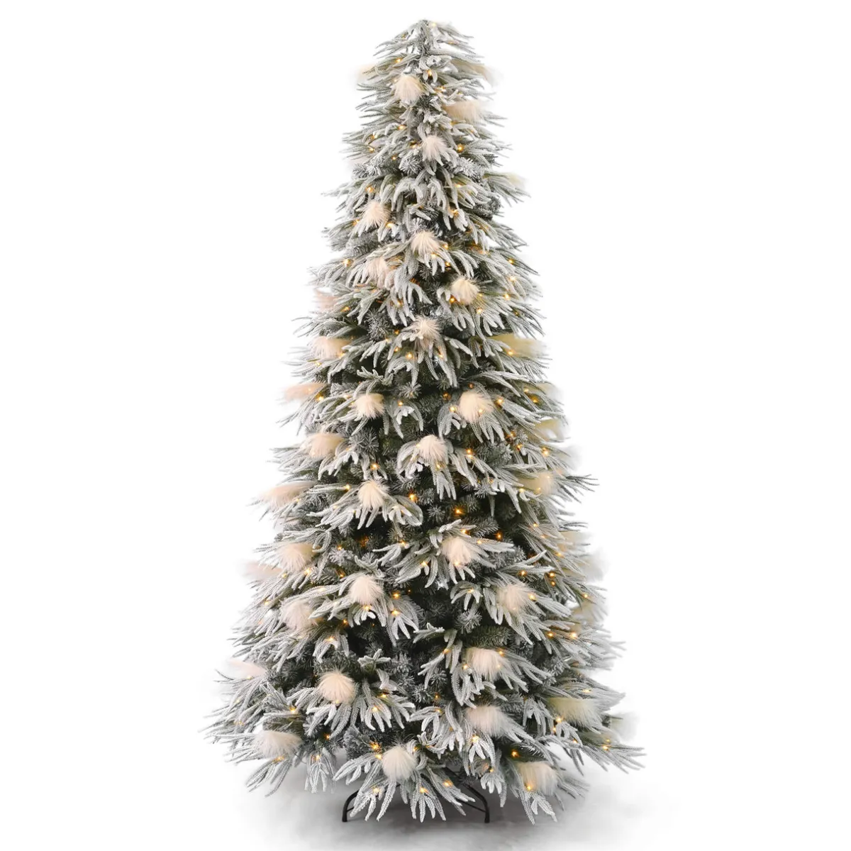 Decorator's Warehouse Christmas Trees|Christmas Trees^7.5' Pine And Pampas Artificial Christmas Tree With 550 Warm White LED Lights