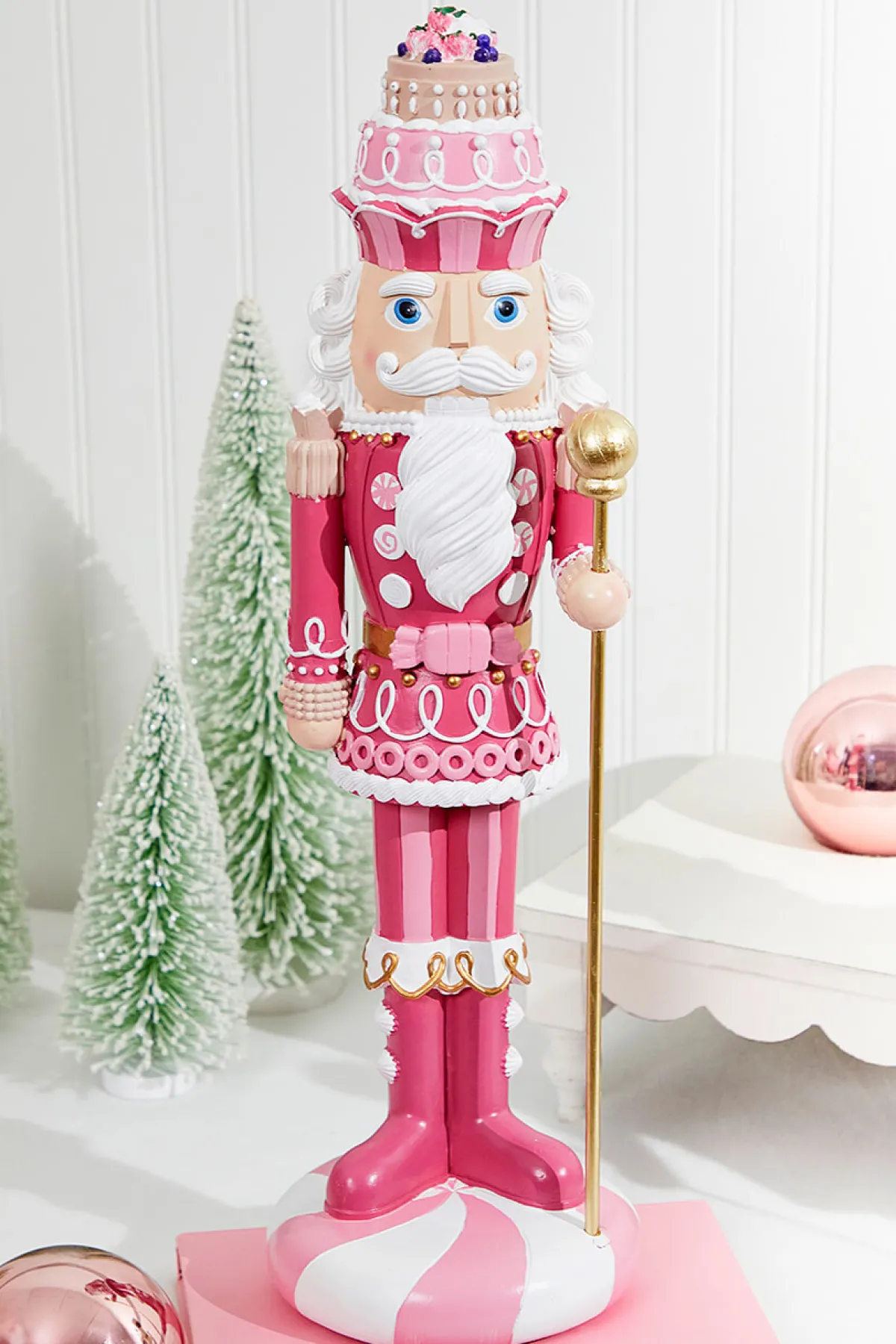 Decorator's Warehouse Christmas Accents^21" Pink Sweet Shoppe Nutcracker