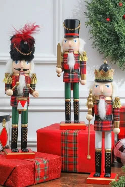 Decorator's Warehouse Christmas Accents^15” Plaid Christmas Nutcracker