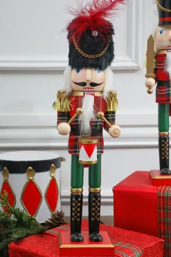 Decorator's Warehouse Christmas Accents^15” Plaid Christmas Nutcracker